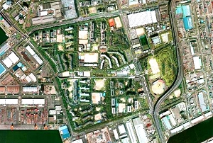 ポートタウン衛星画像